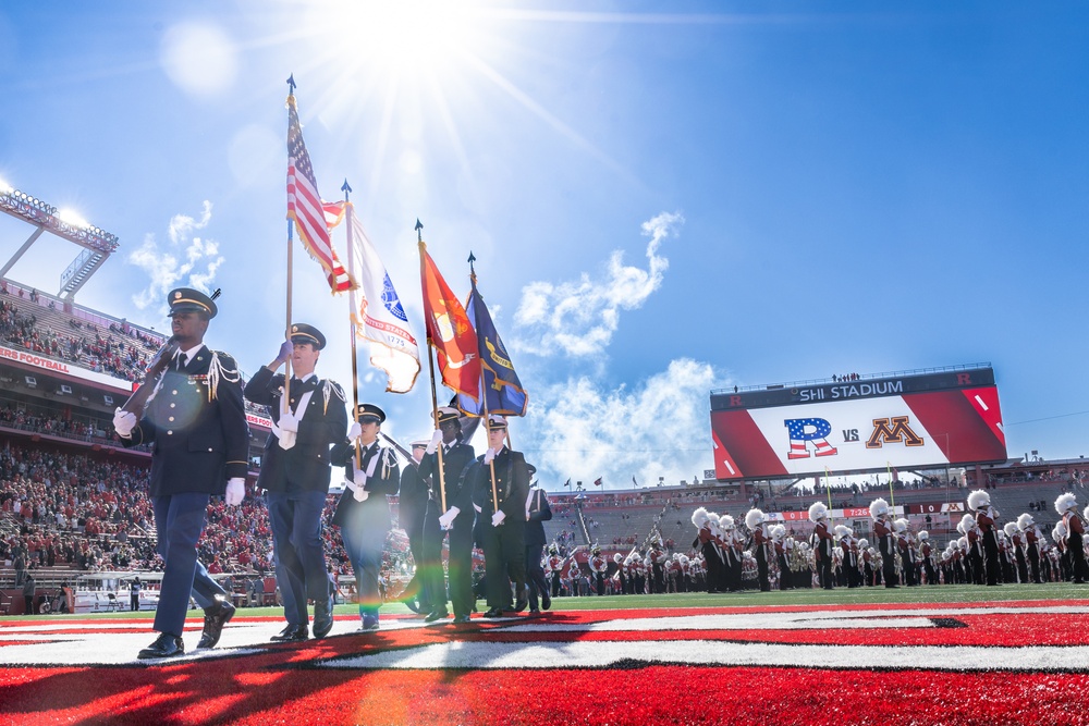 Rutgers Military Appreciation Game Flag Detail