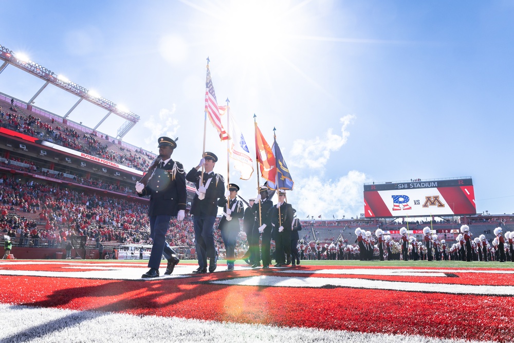 Rutgers Military Appreciation Game Flag Detail