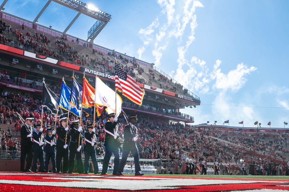 Rutgers Military Appreciation Game Flag Detail