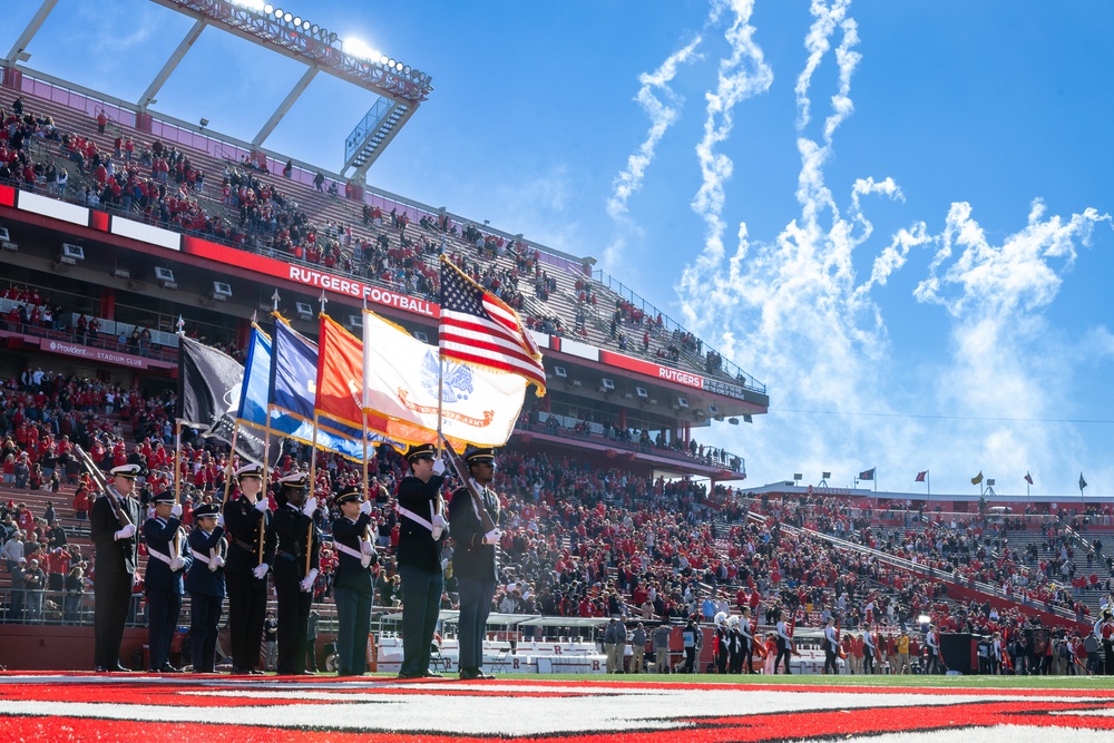 Rutgers Military Appreciation Game Flag Detail