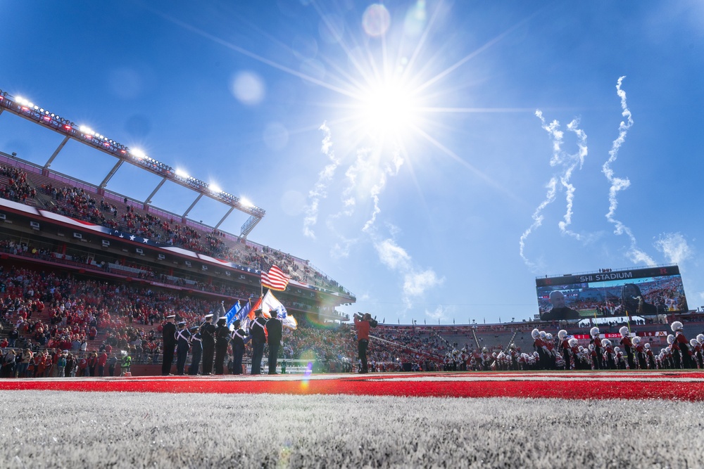 Rutgers Military Appreciation Game Flag Detail