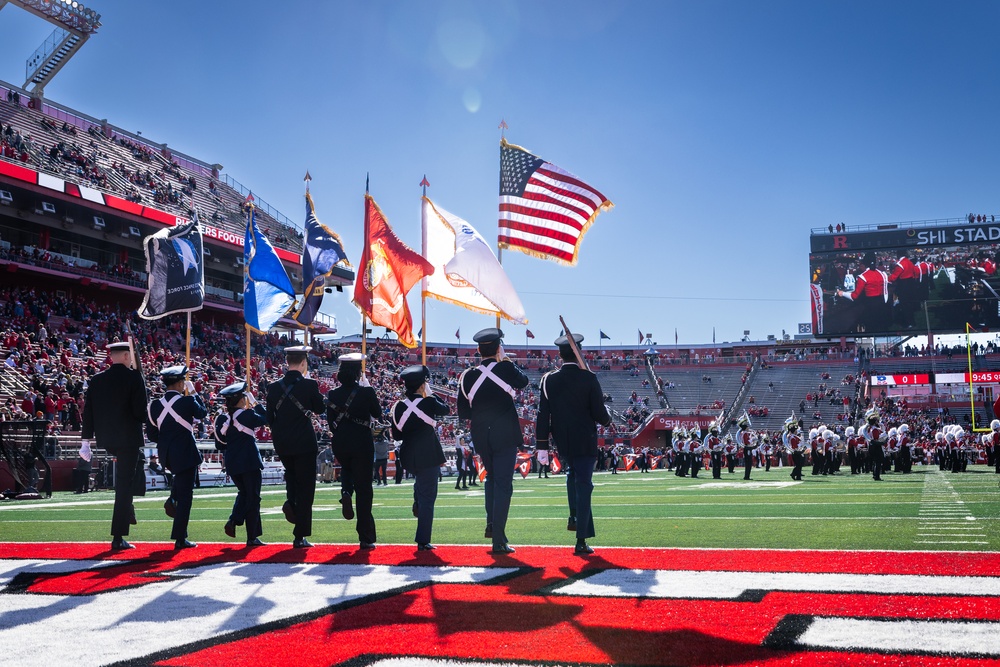 Rutgers Military Appreciation Game Flag Detail