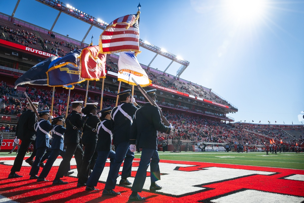 Rutgers Military Appreciation Game Flag Detail