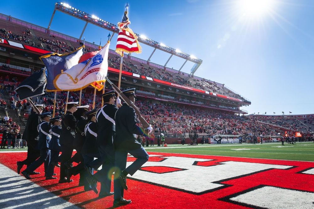 Rutgers Military Appreciation Game Flag Detail