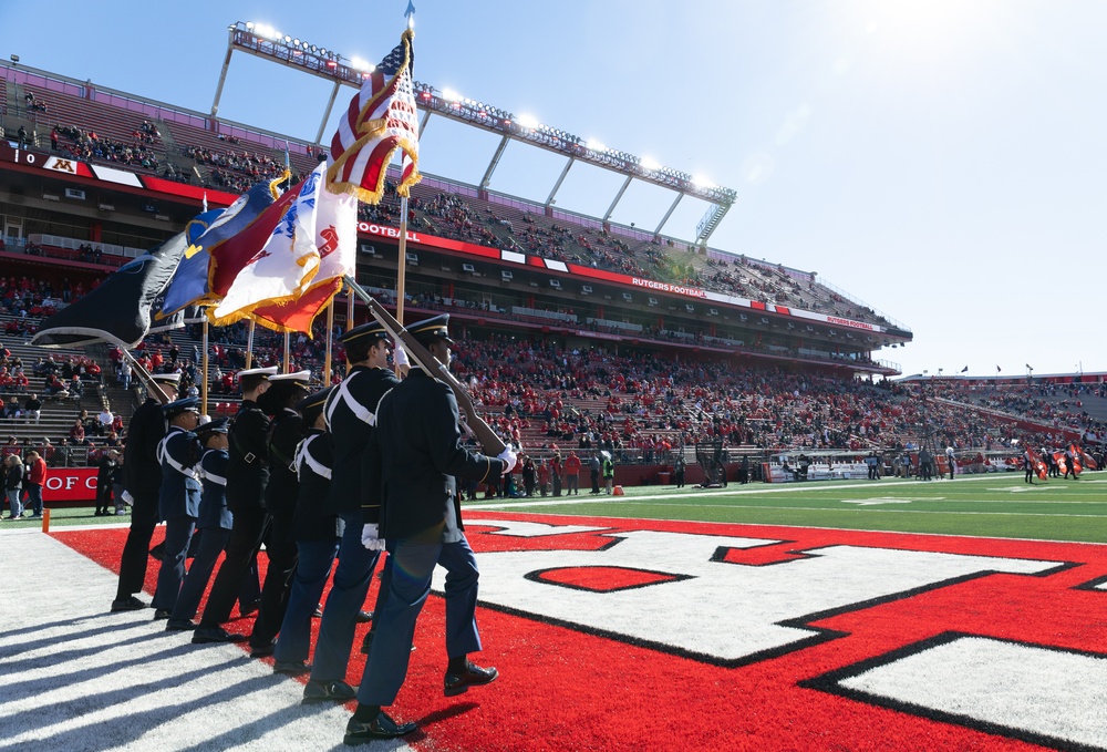 Rutgers Military Appreciation Game Flag Detail