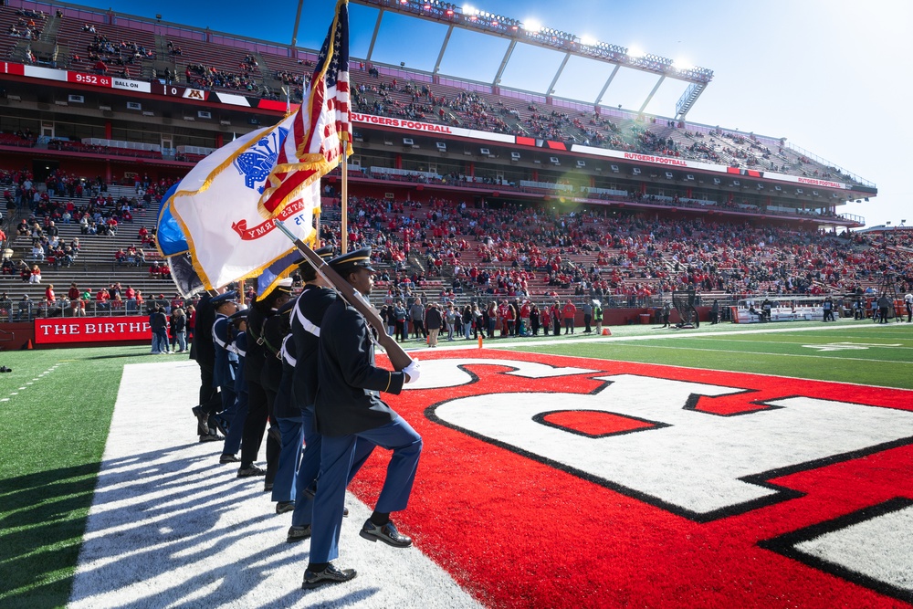 Rutgers Military Appreciation Game Flag Detail