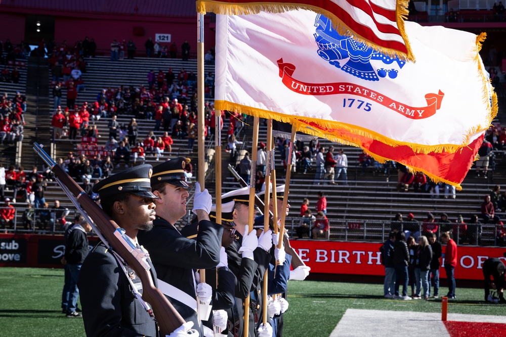 Rutgers Military Appreciation Game Flag Detail