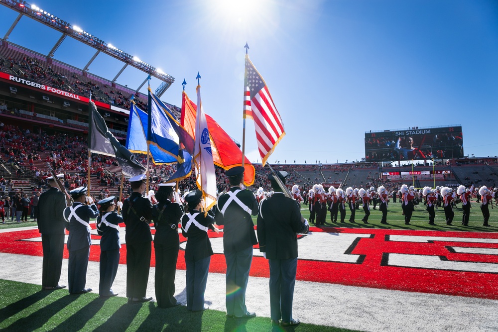 Rutgers Military Appreciation Game Flag Detail