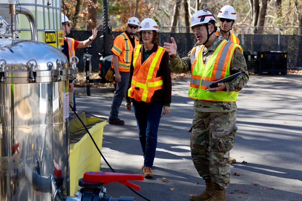 DEQ Secretary Visits Temporary Water Treatment Site at UNC Asheville