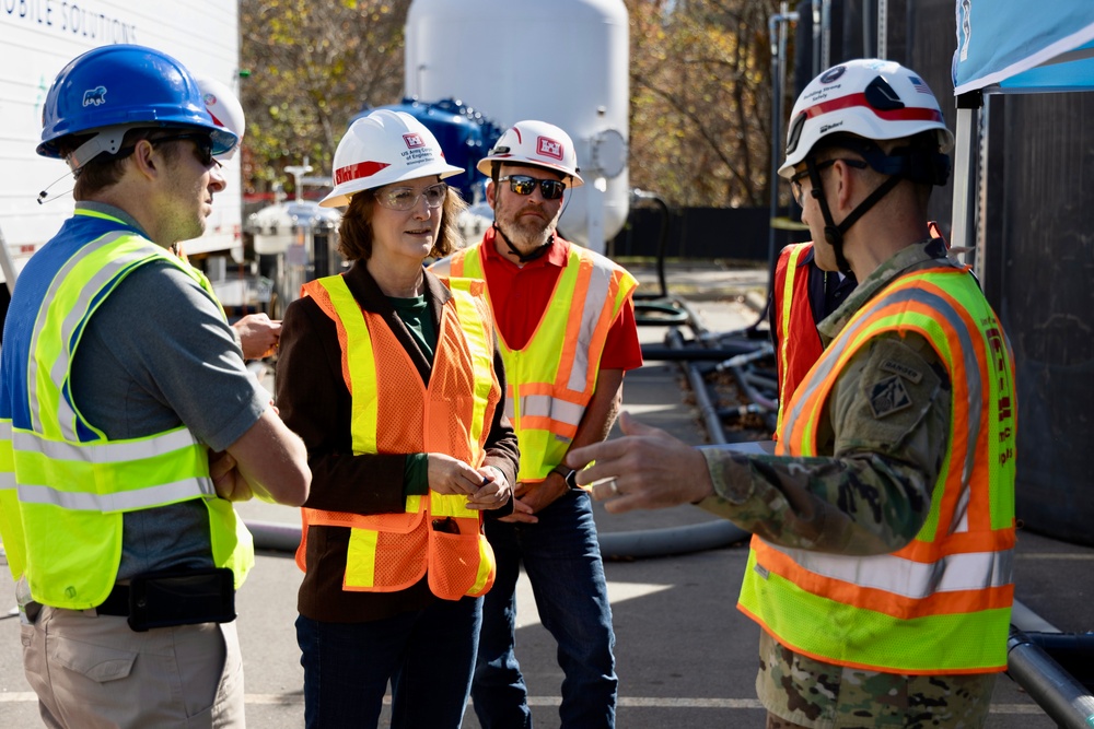 DEQ Secretary Visits Temporary Water Treatment Site at UNC Asheville