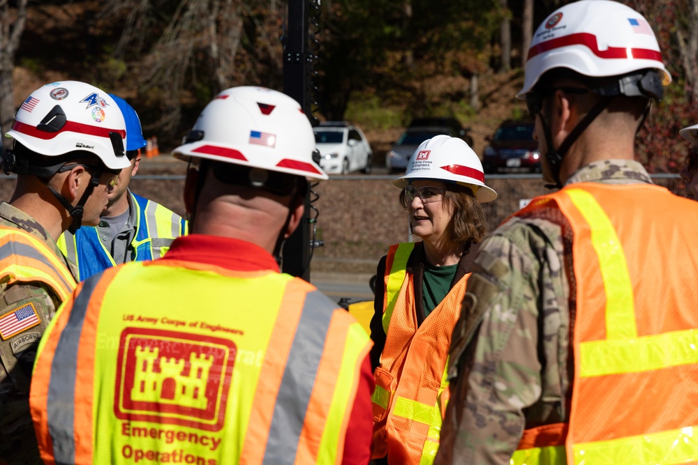 DEQ Secretary Visits Temporary Water Treatment Site at UNC Asheville