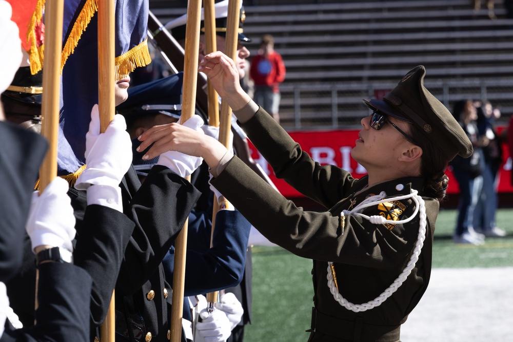 Rutgers Military Appreciation Game Flag Detail