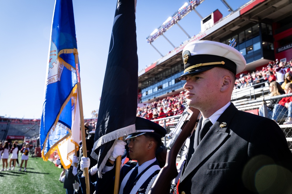 Rutgers Military Appreciation Game Flag Detail