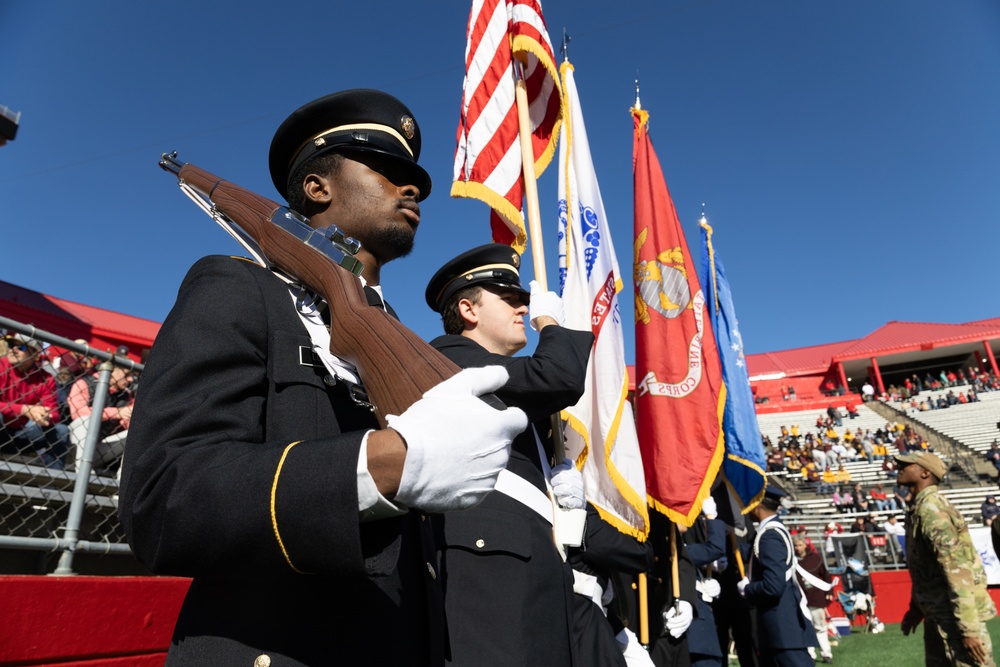 Rutgers Military Appreciation Game Flag Detail