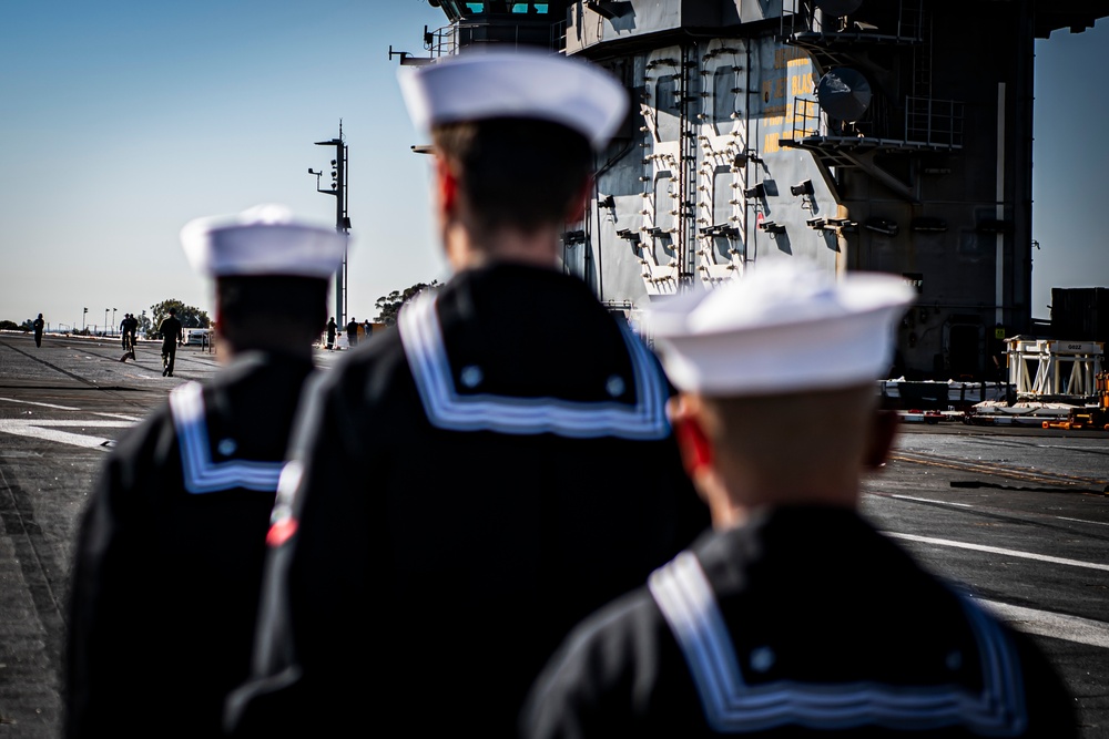 Nimitz Sailors Walk in Formation