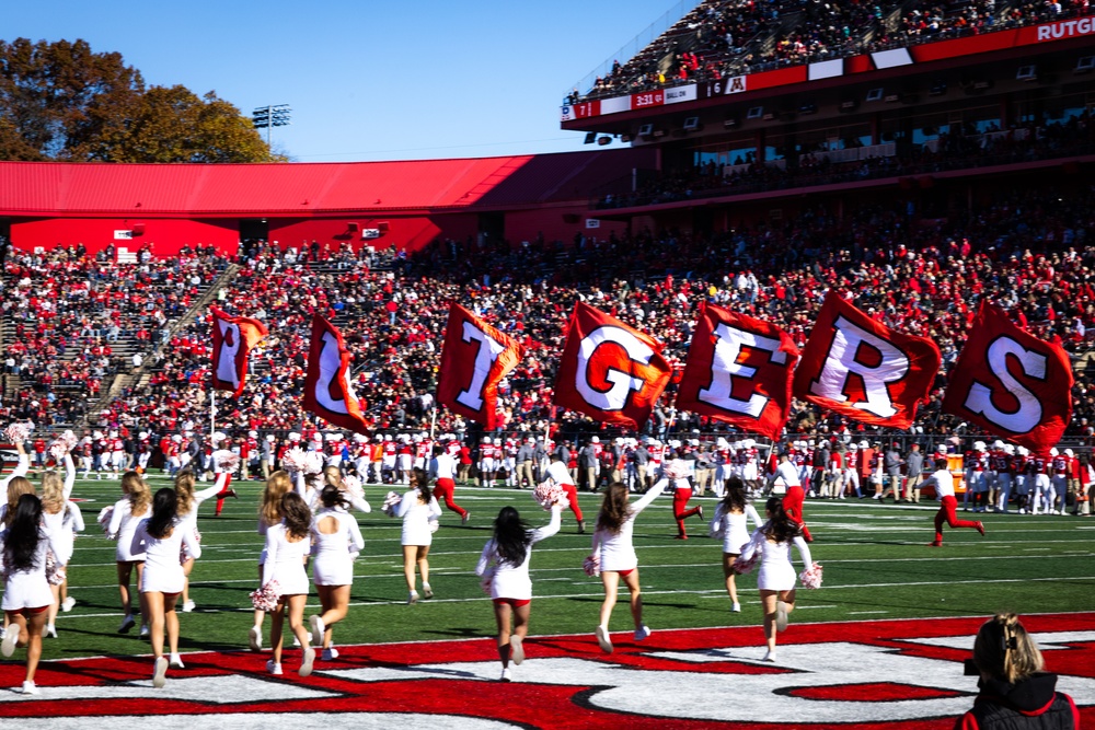 Rutgers Military Appreciation Game Flag Detail