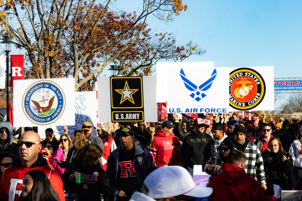 Rutgers Military Appreciation Game Flag Detail