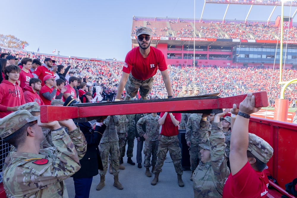 Rutgers Military Appreciation Game Flag Detail