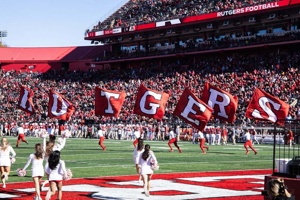 Rutgers Military Appreciation Game Flag Detail