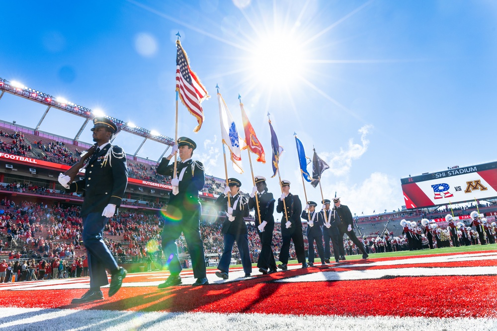 Rutgers Military Appreciation Game Flag Detail