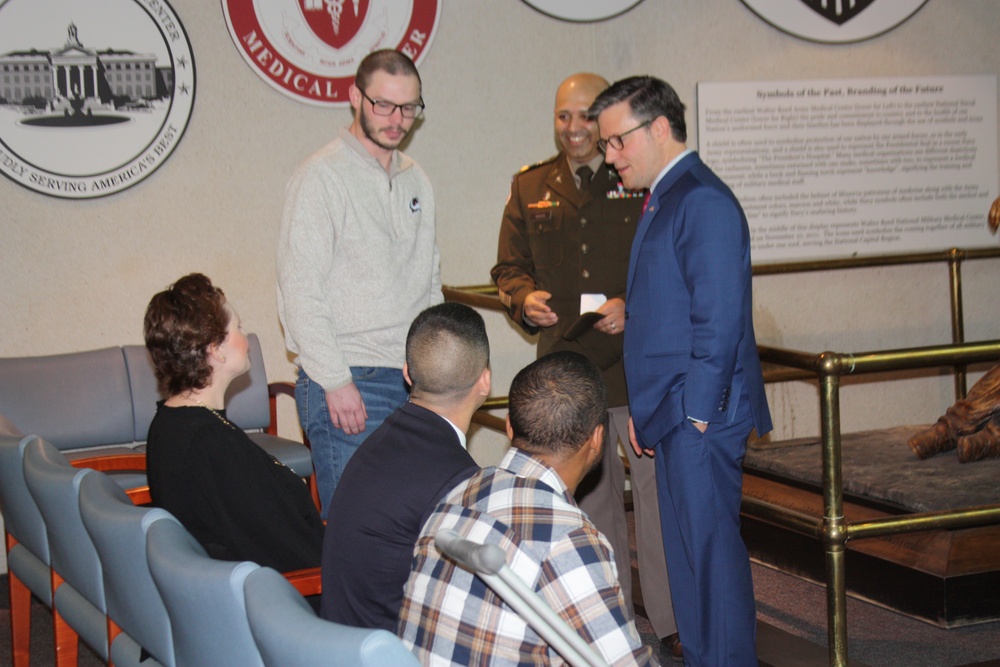 House Speaker Johnson visits Walter Reed on Veterans Day