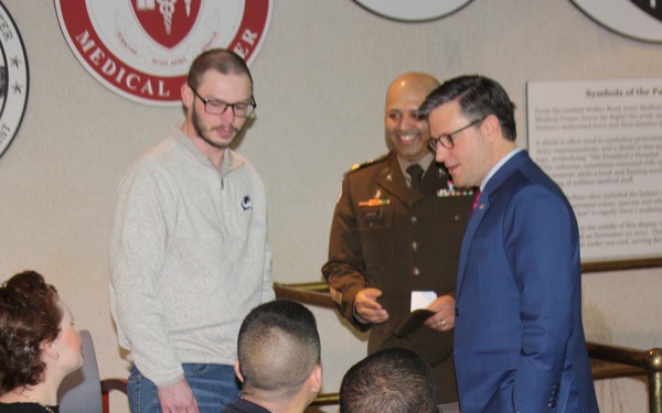 House Speaker Johnson visits Walter Reed on Veterans Day
