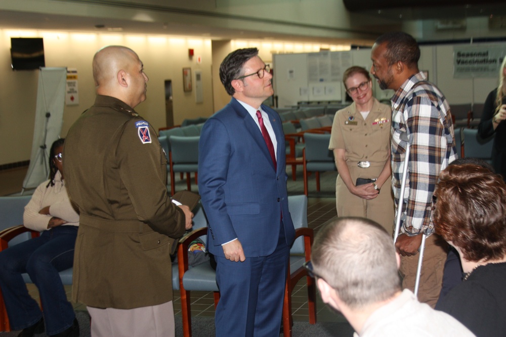 House Speaker Johnson visits Walter Reed on Veterans Day