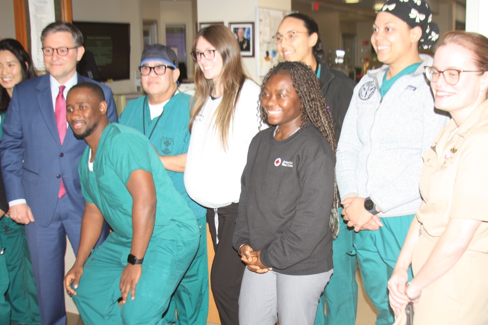 House Speaker Johnson visits Walter Reed on Veterans Day