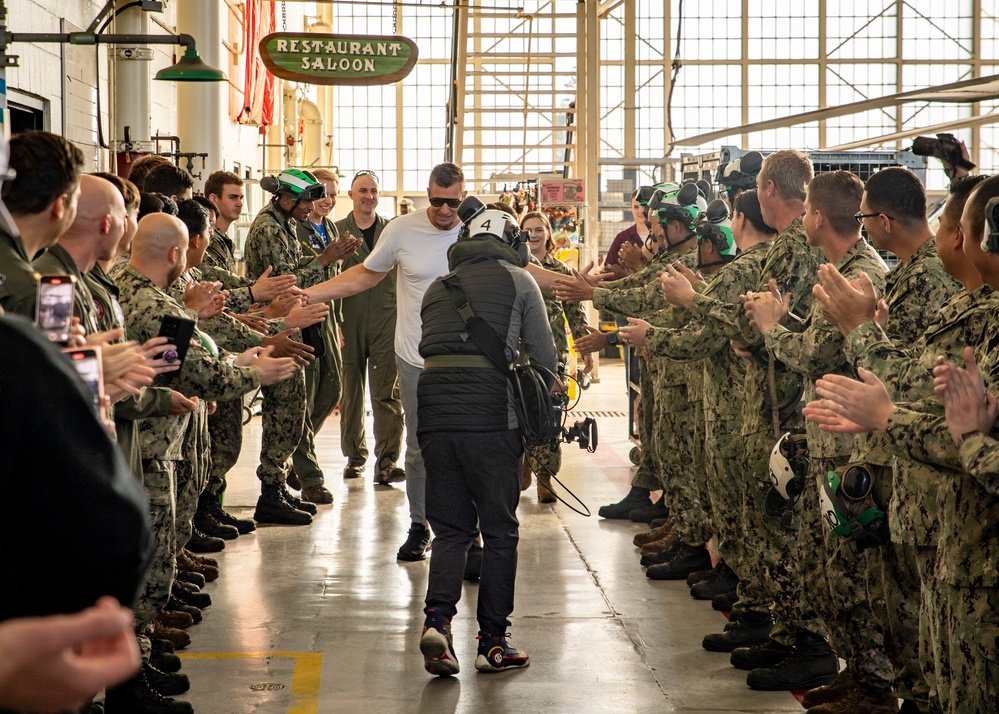 Retired NFL Tight-end, Rob Gronkowski, Jumps Out of a MH-60S of HSC-23