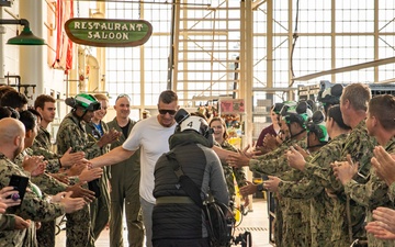 Retired NFL Tight-end, Rob Gronkowski, Jumps Out of a MH-60S of HSC-23