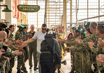 Retired NFL Tight-end, Rob Gronkowski, Jumps Out of a MH-60S of HSC-23