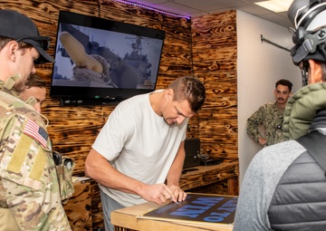 Retired NFL Tight-end, Rob Gronkowski, Jumps Out of a MH-60S of HSC-23