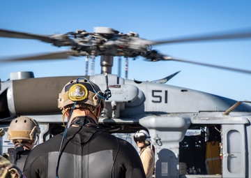 Retired NFL Tight-end, Rob Gronkowski, Jumps Out of a MH-60S of HSC-23