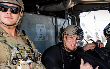 Retired NFL Tight-end, Rob Gronkowski, Jumps Out of a MH-60S of HSC-23