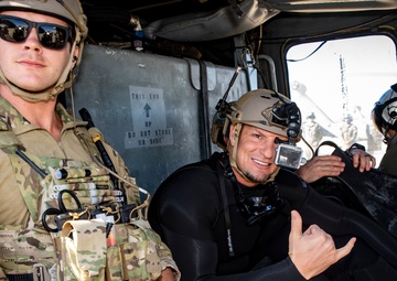 Retired NFL Tight-end, Rob Gronkowski, Jumps Out of a MH-60S of HSC-23