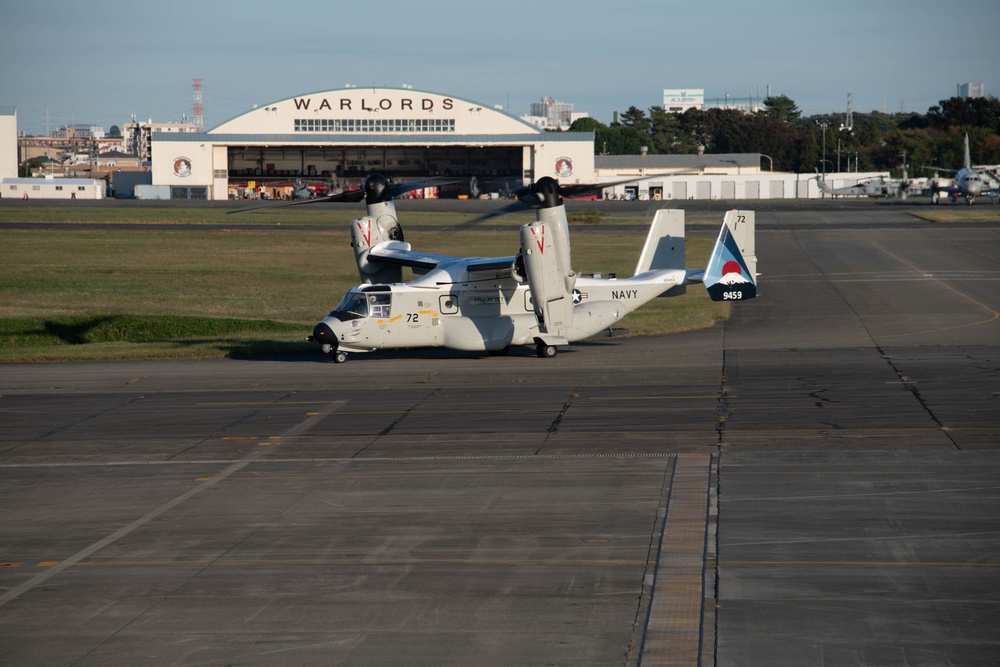 CMV-22B Osprey Lands at Naval Air Facility Atsugi