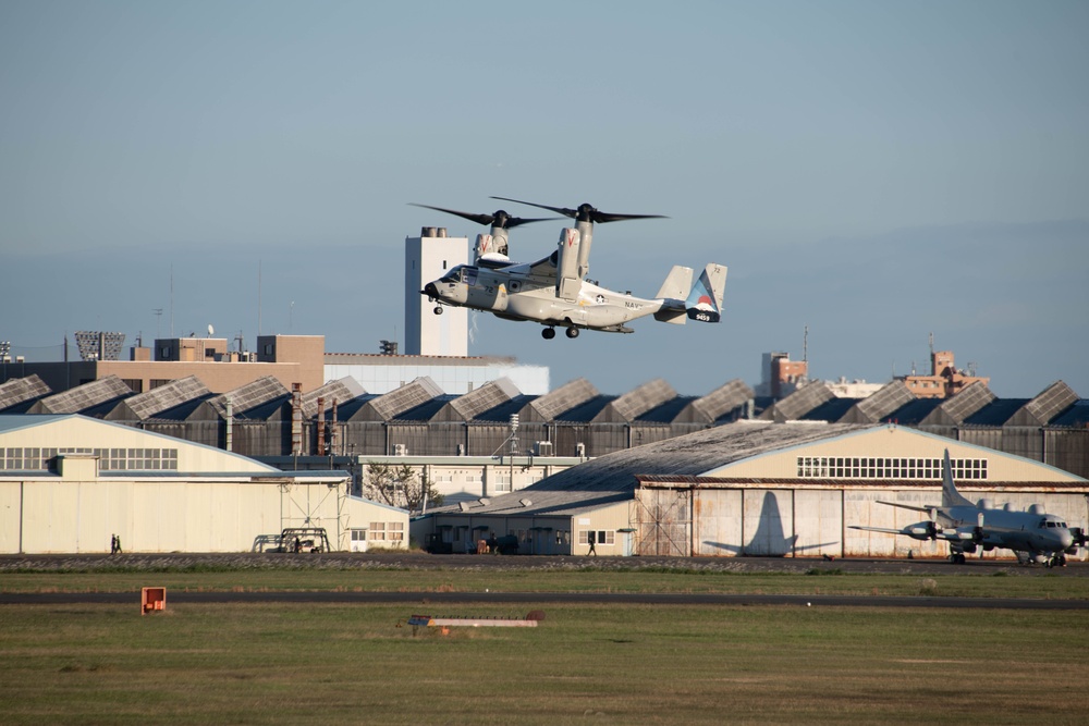 CMV-22B Osprey Lands at Naval Air Facility Atsugi