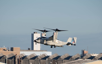 CMV-22B Osprey Lands at Naval Air Facility Atsugi