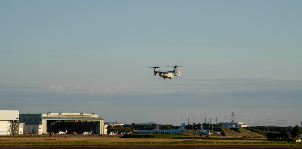 CMV-22B Osprey Lands at Naval Air Facility Atsugi