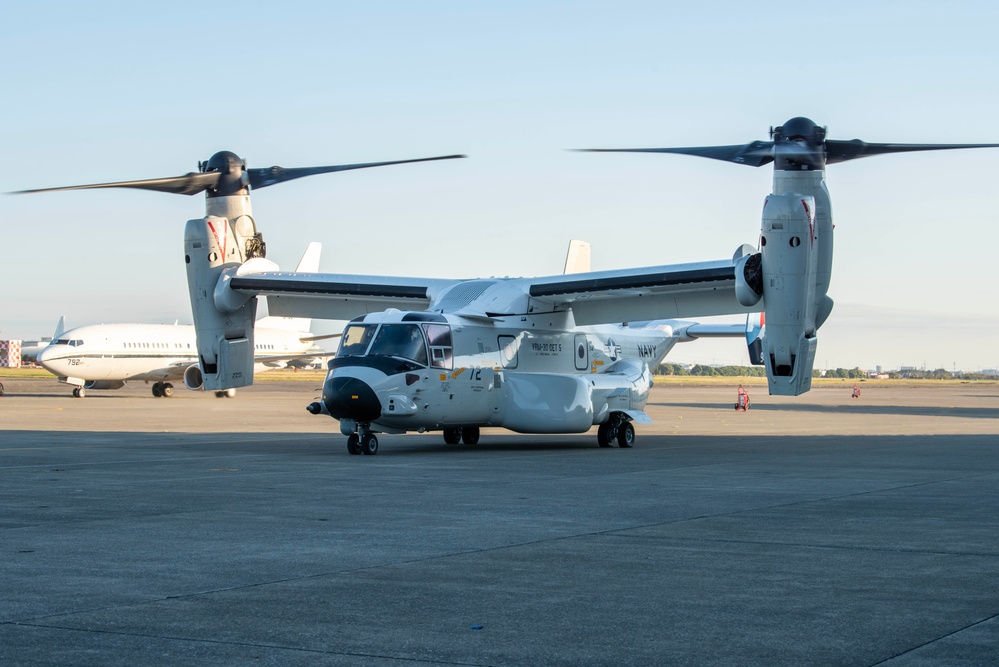 CMV-22B Osprey Lands at Naval Air Facility Atsugi