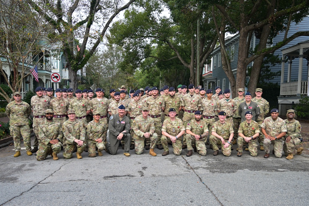 165th Airlift Wing marches in 2024 Savannah Veterans Day Parade