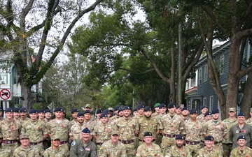 165th Airlift Wing marches in 2024 Savannah Veterans Day Parade