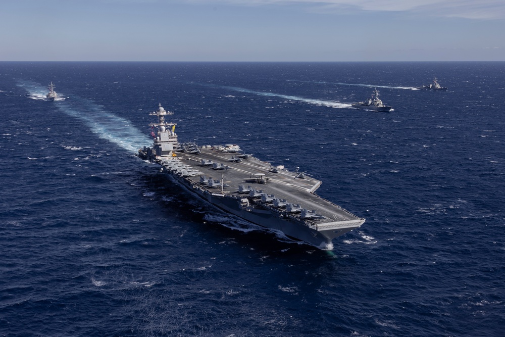 USS Gerald R. Ford (CVN 78) conducts Group Sail