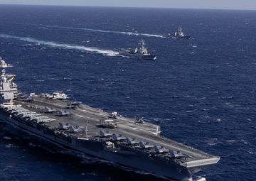 USS Gerald R. Ford (CVN 78) Conducts Group Sail