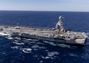 USS Gerald R. Ford (CVN 78) Conducts Group Sail