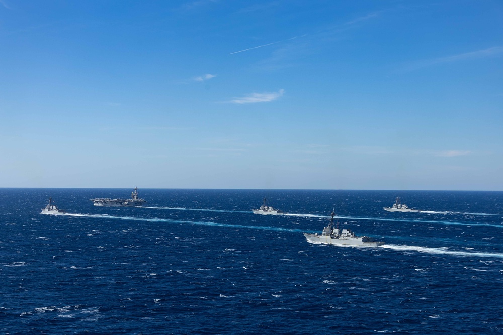 USS Gerald R. Ford (CVN 78) conducts Group Sail