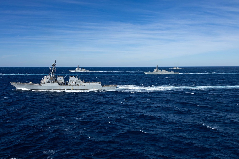 USS Gerald R. Ford (CVN 78) Conducts Group Sail