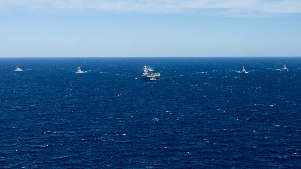 USS Gerald R. Ford (CVN 78) Conducts Group Sail