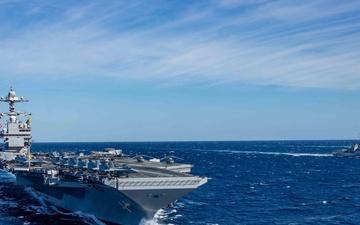 USS Gerald R. Ford (CVN 78) Conducts Group Sail