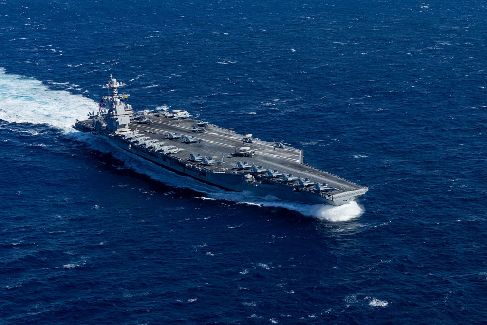 USS Gerald R. Ford (CVN 78) Conducts Group Sail